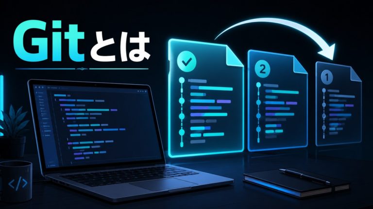 Gitでファイルの変更履歴を管理するイメージ