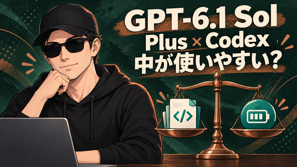 GPT-6.1 Solと普段の作業を支えるバランスを確認するしん